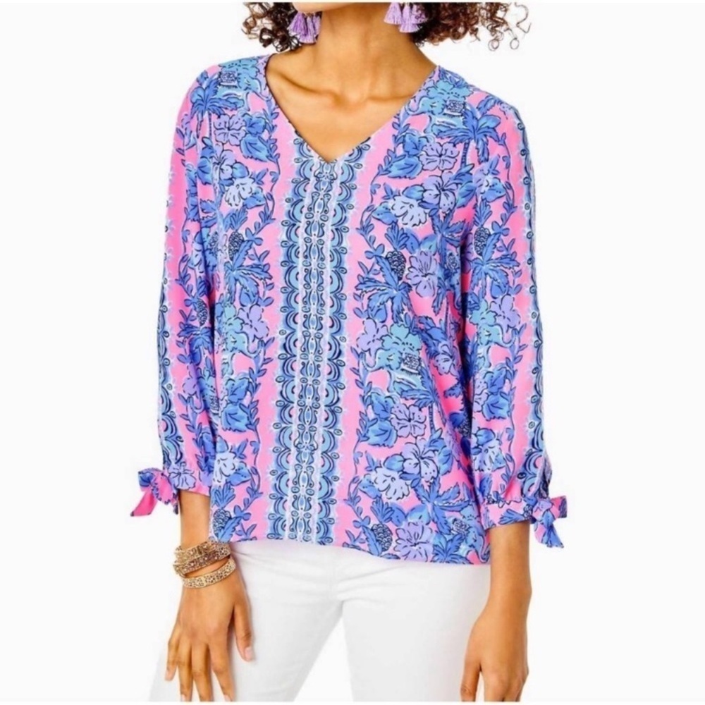 EUC - Lilly Pulitzer Pamala 3/4 Sleeve Too - Size M